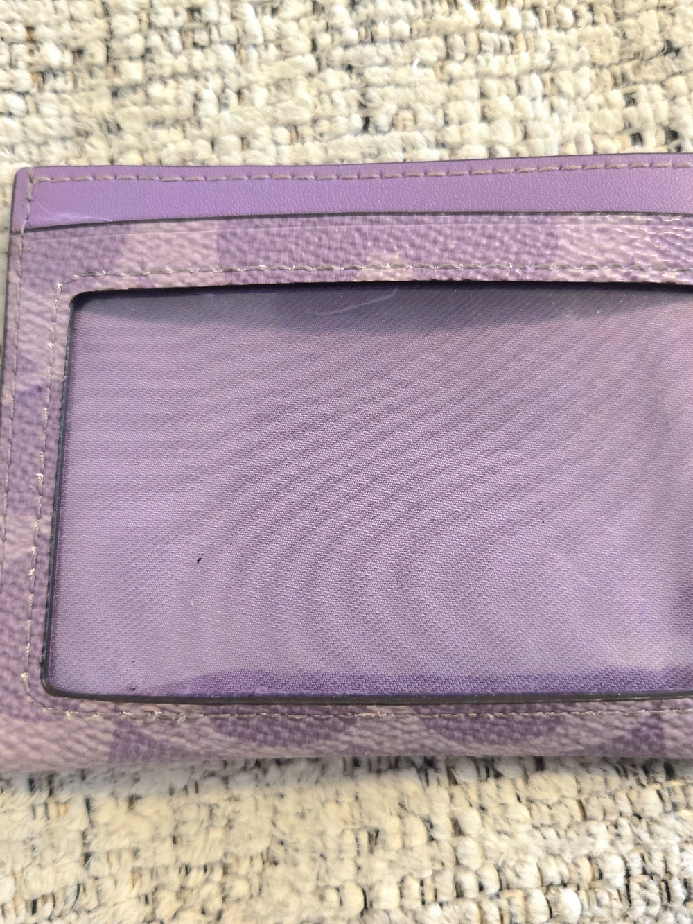 Coach Purple Signature Card Case - Picture 5 of 5